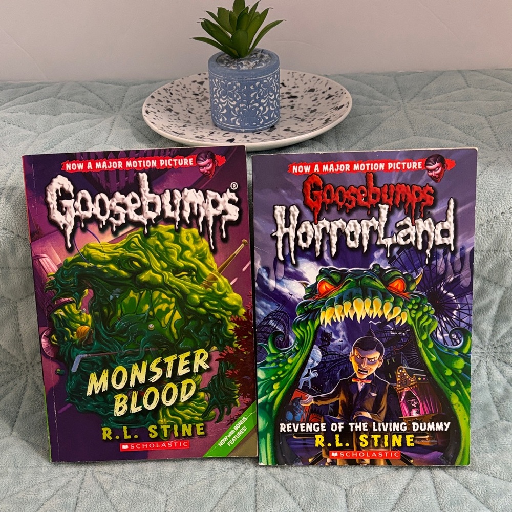 Goosebumps Books Monster Blood & Revenge of the Living Dummy  # 3